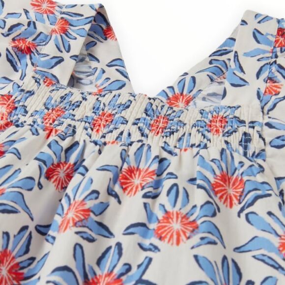 ZARA Kids | Blue | FLORAL POPLIN DRESS - Picture 4 of 6